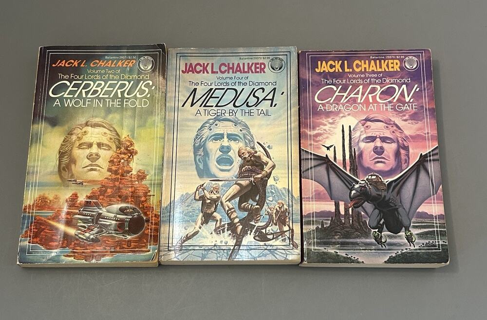Lot of 3 Jack L Chalker The Four Lords of the Diamond Series 2-4 Paperback Books